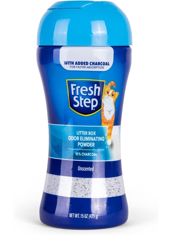 Fresh Step Litter Box Charcoal Odor Eliminating Powder, 15 Ounces - Image 1